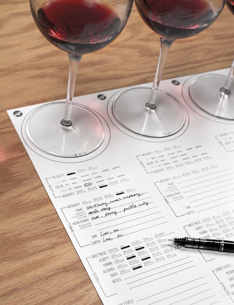 Wine Folly Tasting Placemats â€“ 20-Pack Disposable Note-Taking Mats (12"x16") | Guided Wine Tasting Notes with Aroma Wheel | Perfect for Wine Parties & Classes - Image 4